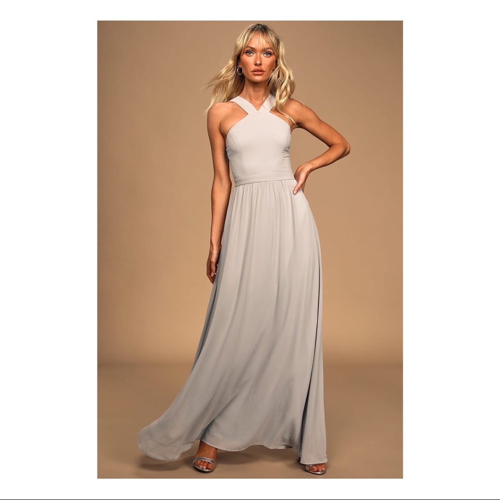 Grey Lulu’s Air of Romance Maxi Dress